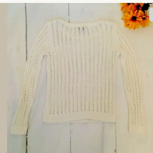 a.n.a  Ladies Lightweight Sweater White Sz PM (g)