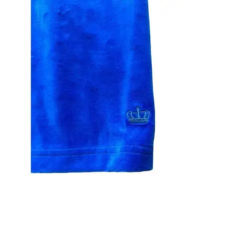 Juicy Couture  Vintage Y2K Cobalt Blue Velour Mini Skirt Crown Logo XS NWT