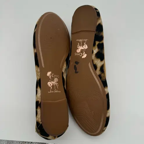 Circus by Sam Edelman Leopard Print Casual Fabric Preppy Flats 8.5