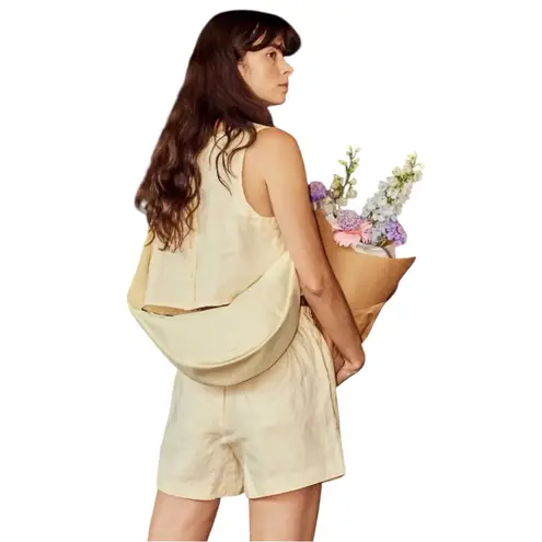 July Natural Everyday Crescent Crossbody Bag Tan