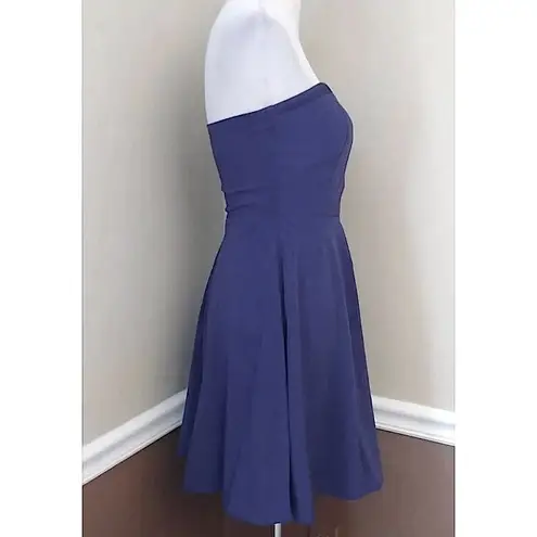 Hello Miss Navy Blue Strapless A-Line Party Dress by from ModCloth Medium