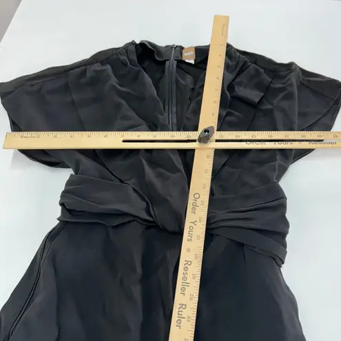 Boss Hugo Boss Jumpsuit Womens 4 Black Debasa V Neck Crepe