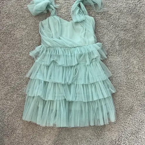 BaeVely mint green tulle tiered dress Sz L Size L