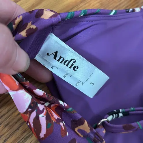 ANDIE Casablanca Bikini Set Plum Purple Floral size S NWOT