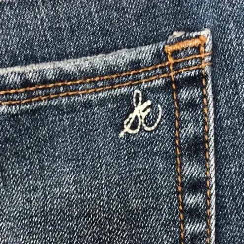 Sam Edelman  Mary Jane Embroidered High Rise Straight Crop Jean Harlin