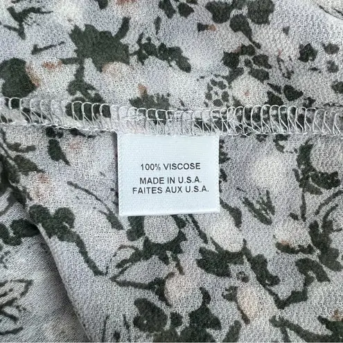 MISA Los Angeles Floral Print Short Sleeve Button Up Top