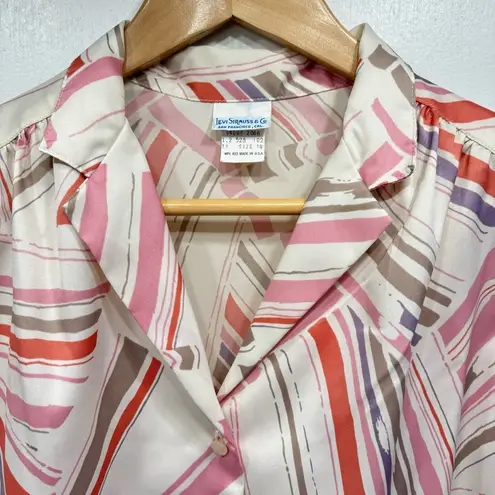 Levi Strauss & CO. Vintage 70s 80s Patchwork Print Blouse Union Made in the USA