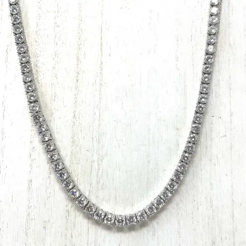 BLING giant CZ tennis necklace statement piece!