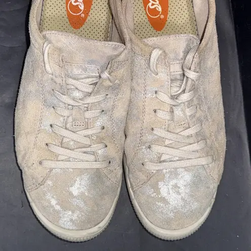 Softinos Quiet Luxury Designer Minimalist Beige Leather Portugal Sneakers Sz 41