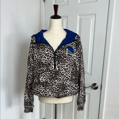 DKNY Golden State Warriors Jacket   Leopard Print with‎ Blue Lining