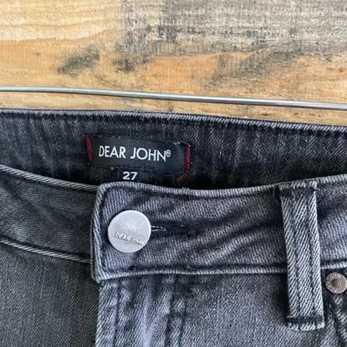 Dear John Black Skinny Crop Jeans With Side Stripe Size 27