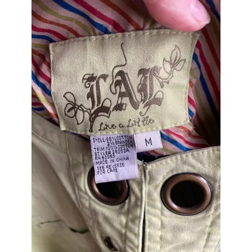 Live a Little Vintage Y2K Bedazzled Eyelet Green Jacket Blazer Fairy Boho Indie Sleaze Hippie