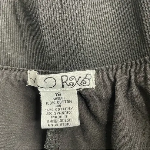 RXB Black Skort with Elastic Waistband and Breathable Fabric Size 18 Summer