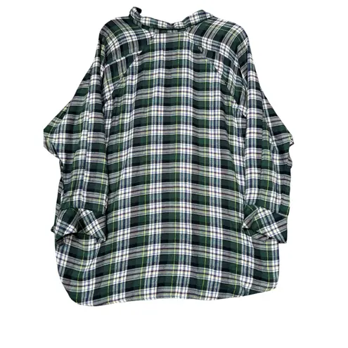 Urban Outfitters  Green Oversized Plaid Flannel Shirt S