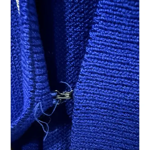 St. John VTG Collection Royal Blue Gold Trim Military Cardigan Blazer Nautical