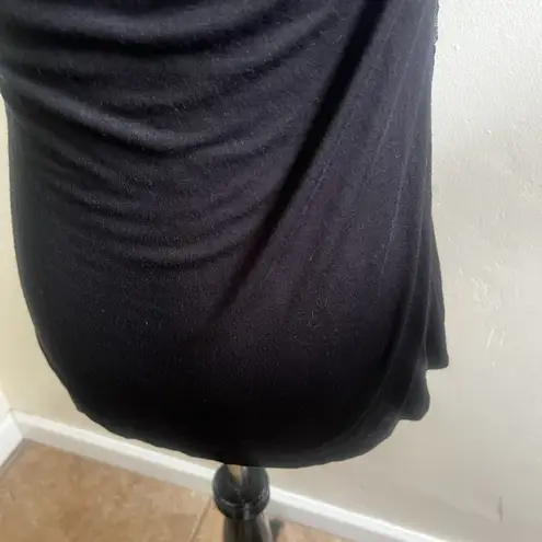 Daytrip  Whimsygoth Top Y2K Open Knit Metallic Size Medium Black Silver