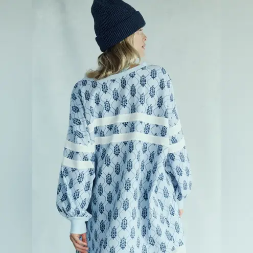 Free People FP Movement Post Up Logo Layer NWT Blue Size XS