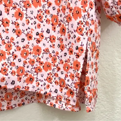 Mario Serrani Italy Pink/Orange Floral 3/4 Sleeves Blouse Size XXL New with tag