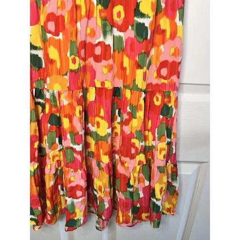 Pomander Place Women's Magnolia Watercolor Kenzo Floral Flowy Dress S Tuckernuck White