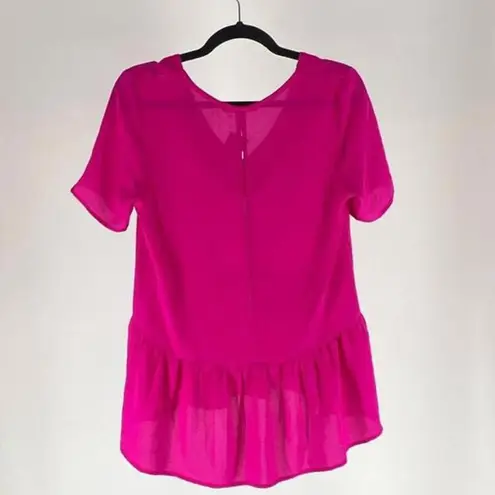 CARAMELA Chic Pink Peplum Top - Stylish & Comfortable