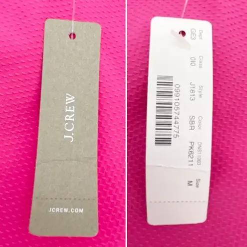 J.Crew NWT  Sweet Briar Pink Ruffle Bikini Set Sz Medium One Shoulder High Waist thumbnail 12