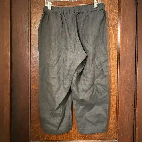 Cloth & Stone Otto Finn Jane Wide Leg Cropped Linen Pants Size M