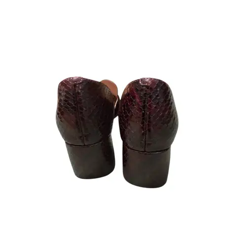 Linea Paolo Cache Burgundy Snakeskin Leather D’Orsay Pumps Women’s Size 5 NWOT Red