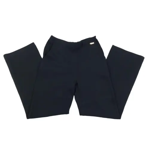 ST JOHN SPORT Wide Knit Pant Women S Black Wool Blend Versatile WhimsyGoth Y2K