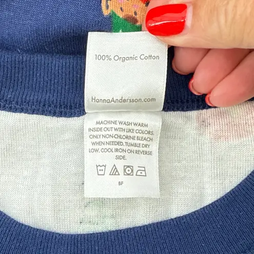 Hanna Andersson Heirloom Ornaments Organic Cotton Long John Pajama Top Small Blue Size undefined