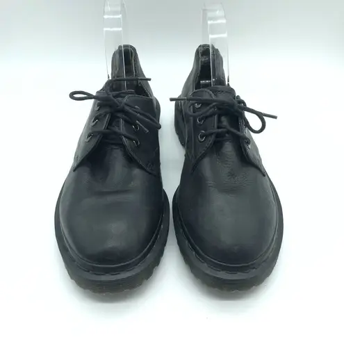 Dr. Martens  Immanuel Loafers Lace Up Leather Black Mens 7 Womens 8
