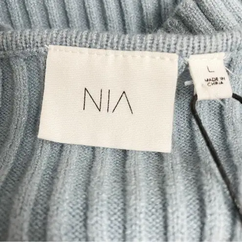 NWT NIA Naomi Sweater Tank Cropped Camisole Dusty Blue Women’s Size Large Lounge