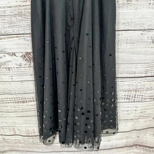Eliza J Black Tulle and Sequin Spaghetti Strap Dress, EUC, Size 2, MSRP $179