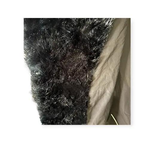 ZARA  𒀭 Shiny Faux Fur Draped Front Cuddly Soft Teddy Coat 𒀭 Black 𒀭 Medium
