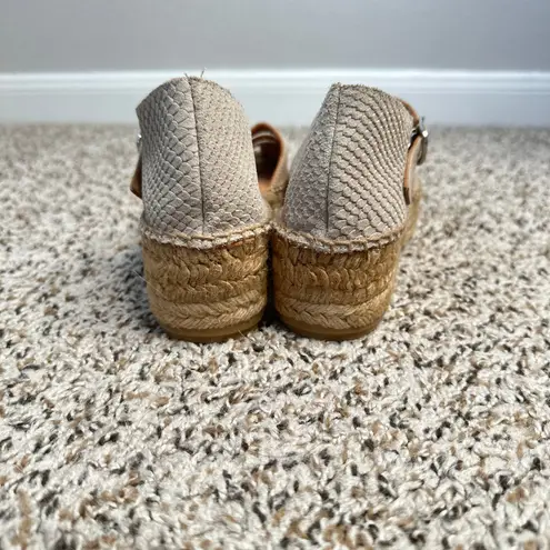 Anthropologie NAGUISA Silencio Platform Espadrille Sandals  Ecru Size 36 US 6