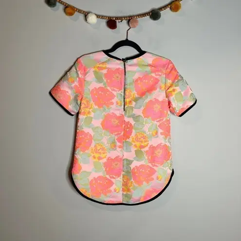 Wilfred  Aritzia Palais neon floral jacquard blouse