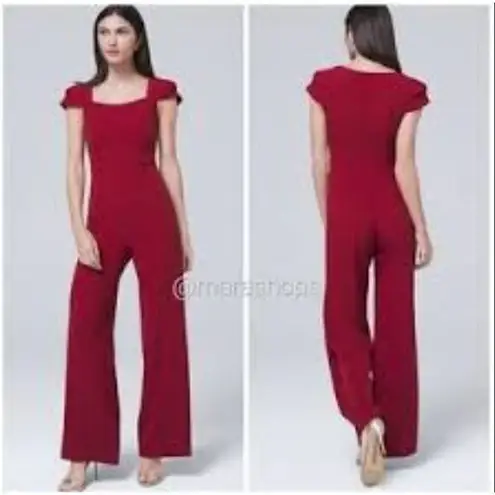 Adrianna Papell New!  dark red / maroon short sleeve jumpsuit, size‎ 14