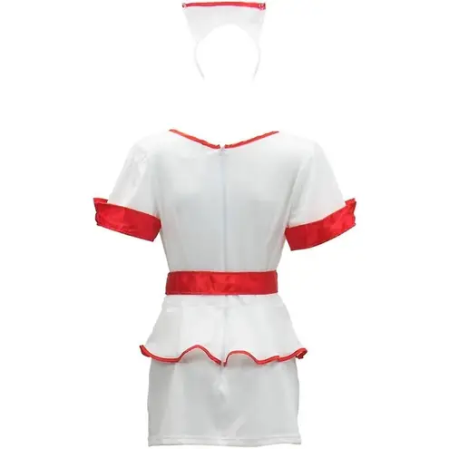 Spirit Naughty Nurse Sexy Nurse Costume Cosplay White Red Mini Dress Medium New