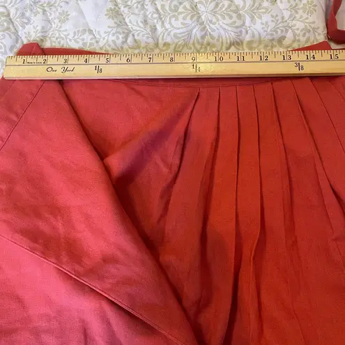 étoffe studios Women’s Linen Blend Red Skirt Tie Waist Size Large