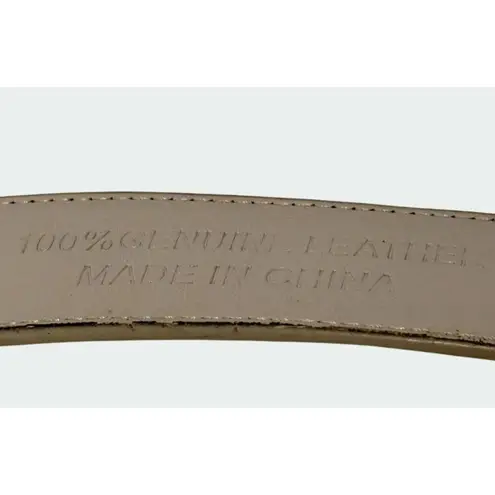 Falari Automatic Ratchet Belt Size Medium Adjustable Buckle Gray Leather Strap