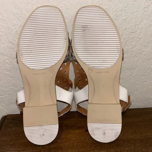 Paula Urban Bogota 9-654 Full Sling Back Block Heel Leather Sandal Shoes Size 40 (9-9.5)