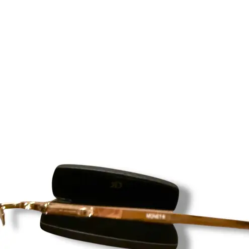 Monet MT 79 Round Gold Eyeglasses Clear Lenses Frame LAV Marine Unisex with Case