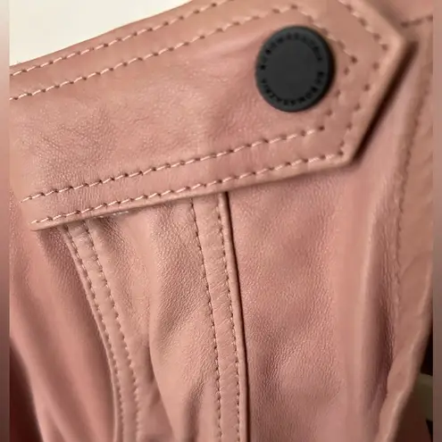 BCBGMAXAZRIA BCBG Blush colored leather jacket