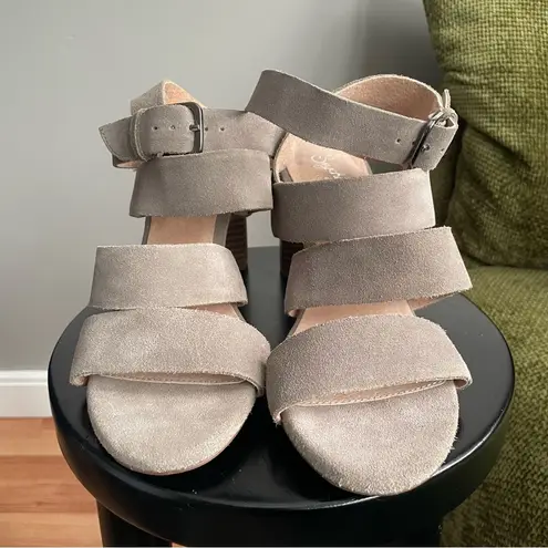 Seychelles Antiques Strappy Sandal In Grey Suede Leather Women’s size 8