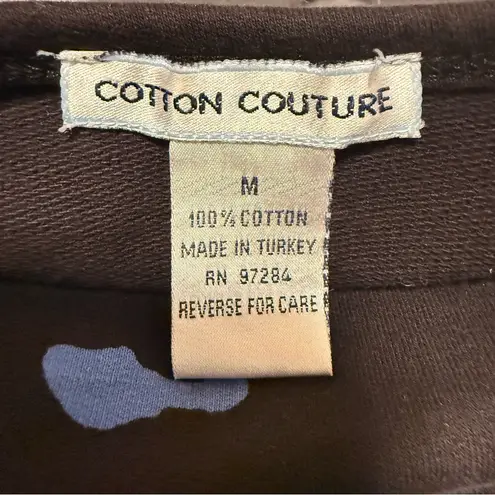 Cotton Couture Pants Set Tropical Nautical Fish Pockets Black Size Medium