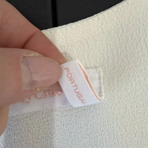 See By Chloe 40 US XS Crepe Mini Dress Jumper A-Line V-Neck Lace Hem Oversized