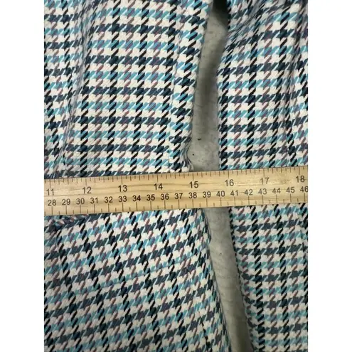Veronica Beard Dickey Blazer Womens 0 Blue Houndstooth Academia Twee Preppy