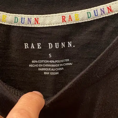 Rae Dunn NWT  Rainbow Be Proud Pride TShirt Black S