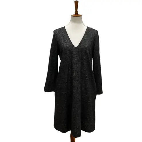 The White Company 10 Dress Minimalist Wool Retro 60s Style Classic Sparkle Shift Gray