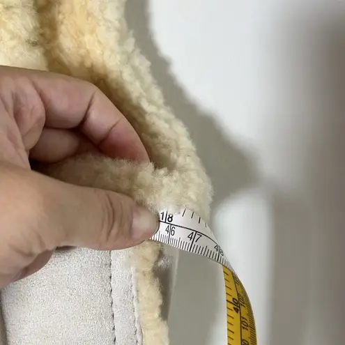 VTG California Rancher sheepskin SHEARLING vest 10 leather wool USA made WESTERN