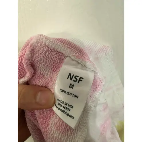 NSF sayde slouchy neon pastel tie dye sweatpants size Medium $225 White